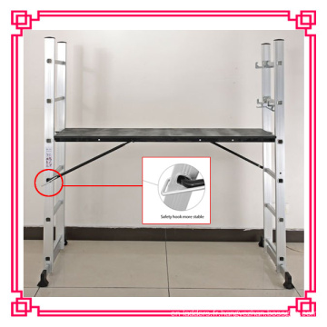 Échelle pliable en aluminium d&#39;échafaudage EN131, échelle de plate-forme de fonctionnement, tour d&#39;échelle